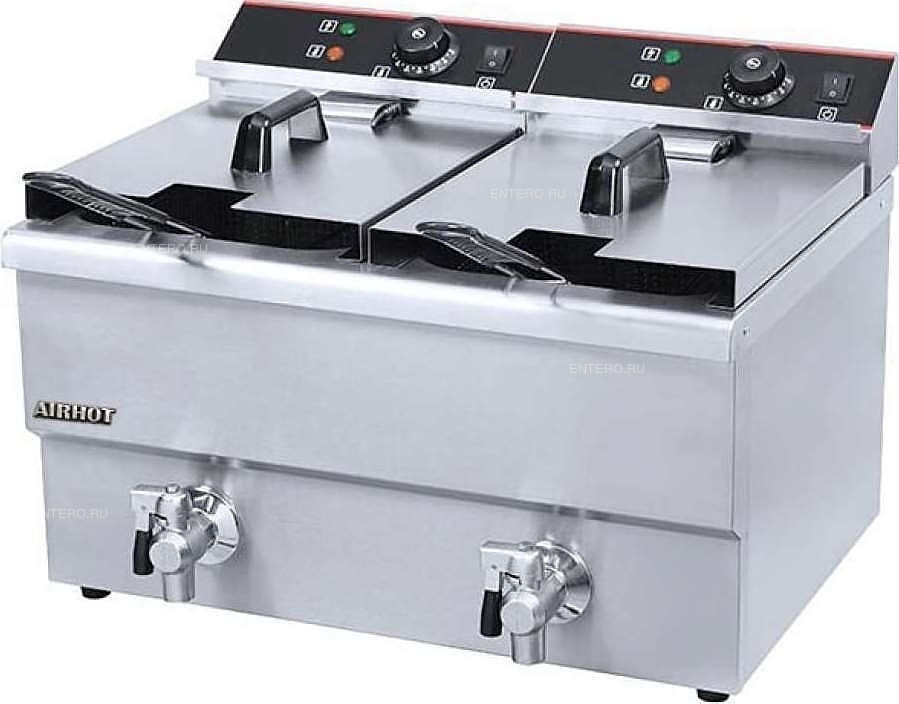 Фритюрница EF8T+8T с краном Airhot